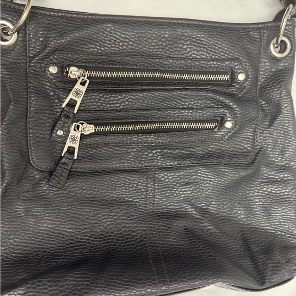 Sleek Black Crossbody Bag with Silver Accents - Picture 7 of 7